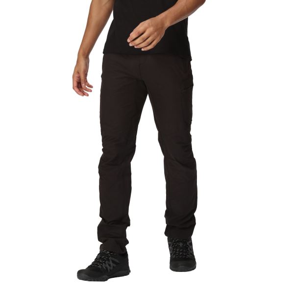 Pánské lehké kalhoty Regatta HIGHTON - prodloužená délka černá