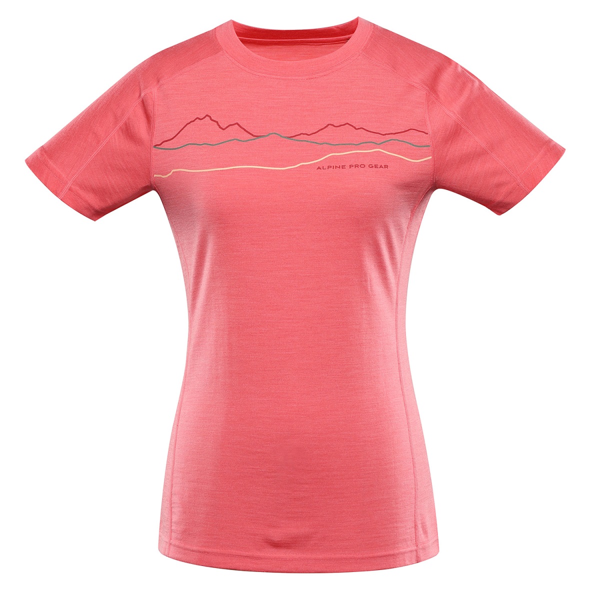 Dámske triko z merino vlny alpine pro woolena 2 červená xl-xxl