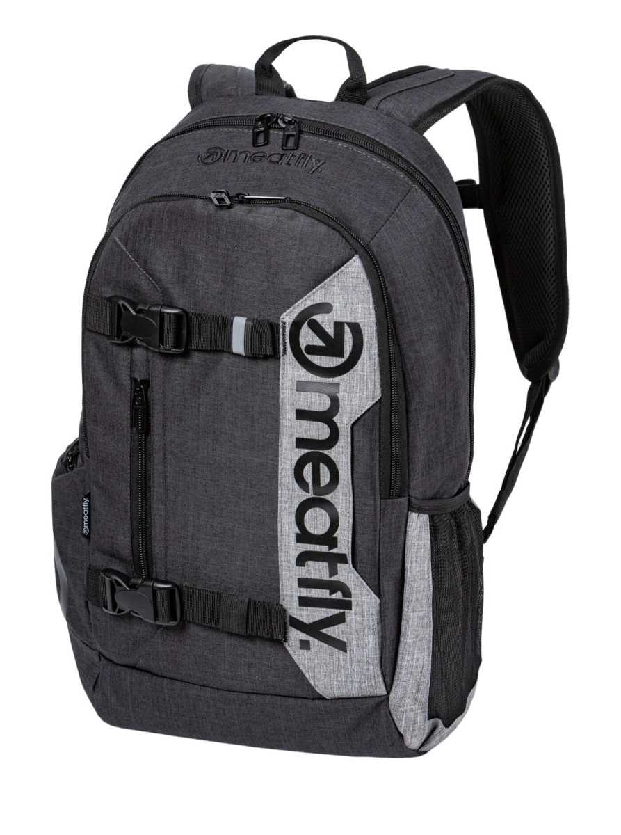 Batoh meatfly basejumper + penál zdarma tmavě šedá/šedá 22 l