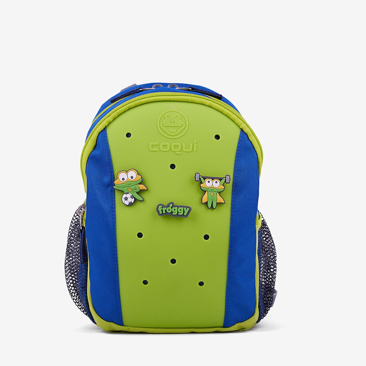 Dětský batoh coqui rucksy zelená/modrá + amulety 6,5l