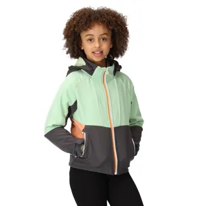 Dětská softshellová bunda Regatta HAYDENBURY šedá/světle zelená Dětská softshellová bunda Regatta HAYDENBURY šedá/světle zelená
