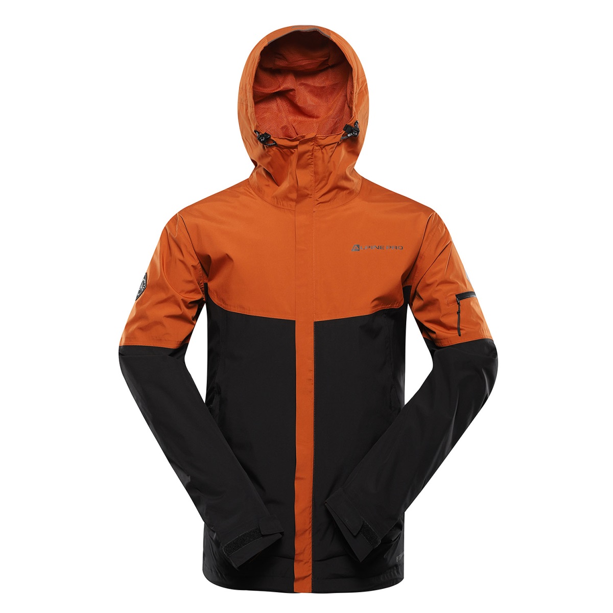 Pánská bunda s membránou ptx alpine pro norem černá/oranžová s