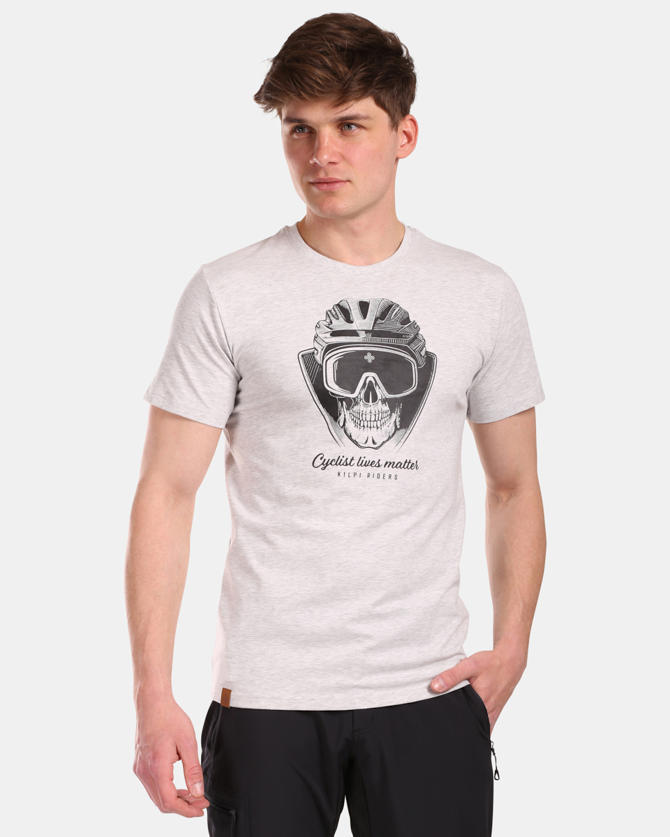 Pánské bavlněné tričko kilpi vibe-m světle šedá 3xl