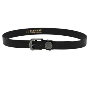 Kožený opasek BUSHMAN BOTTLE BELT III černá Kožený opasek BUSHMAN BOTTLE BELT III černá