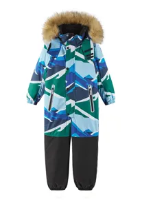 Dětská zimní kombinéza Reima Kipina modrá/zelená Dětská zimní kombinéza Reima Kipina modrá/zelená