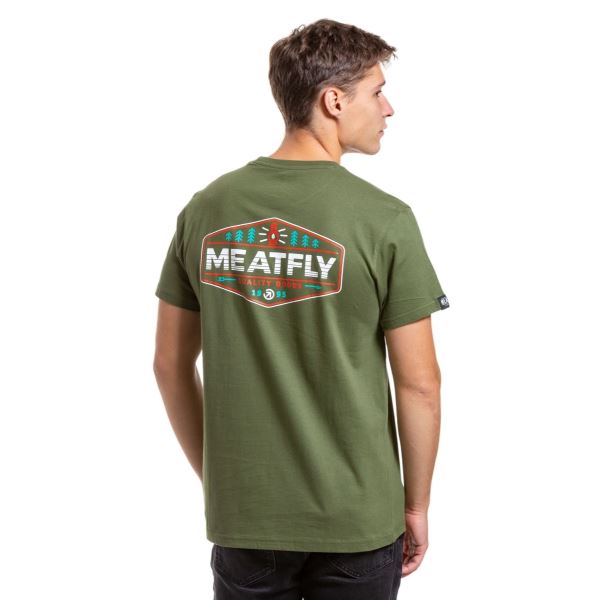 Pánské tričko Meatfly Lampy zelená