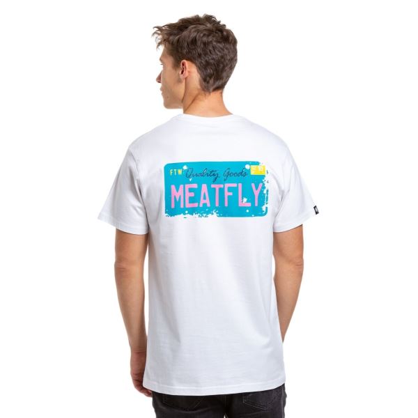 Pánské tričko Meatfly Plate bílá
