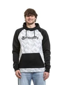 Pánská technická mikina Meatfly Gravel bílá/černá Pánská technická mikina Meatfly Gravel bílá/černá