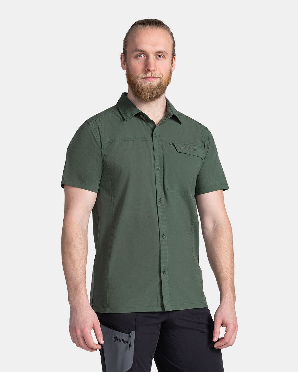 Pánská technická košile kilpi bombay-m tmavě zelená m
