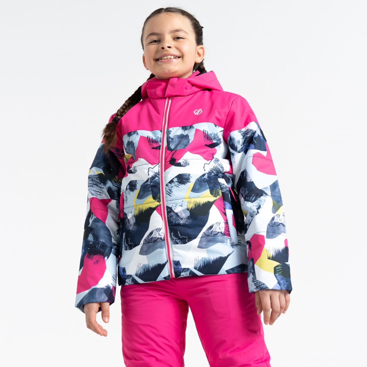 Dětská zimní lyžařská bunda dare2b liftie růžová/modrá 152