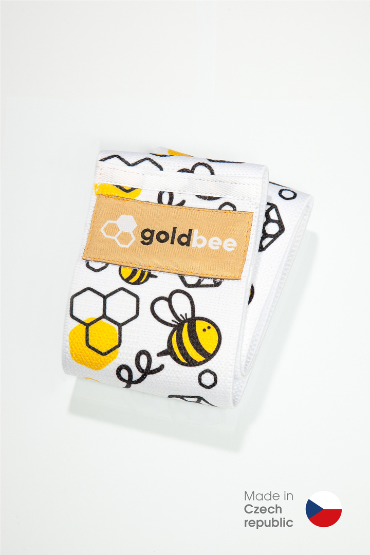 Levně Odporová guma goldbee bebooty bees bílá/žlutá s